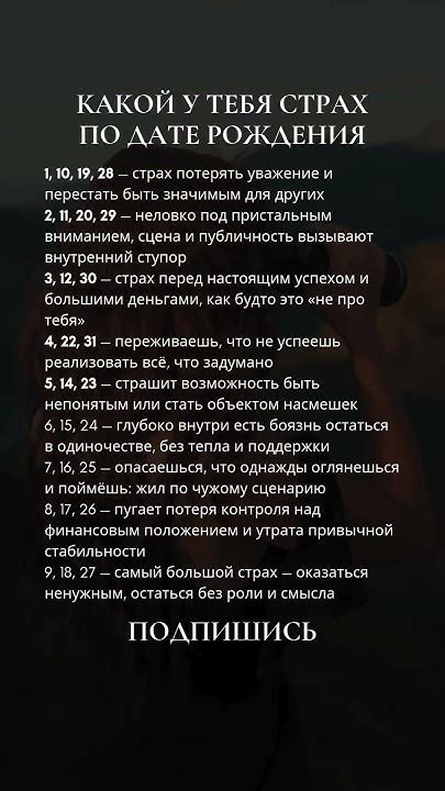 Какой у тебя страх по дате рождения #нумерология #2025 - YouTube