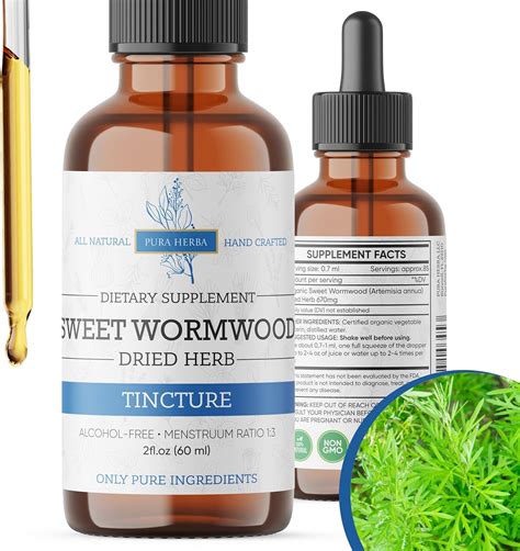 PuraHerba Organic Sweet Wormwood Liquid Drops - Natural India | Ubuy