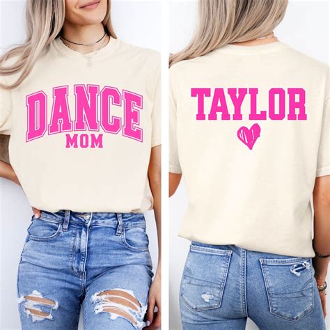 Dance Mom Shirt, Custom Pink Dance Mom Tee, Dance Competition Mom ...