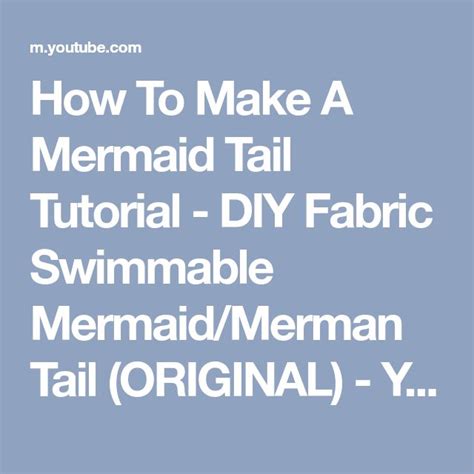 Image result for Mermaid Fishtail Tutorial