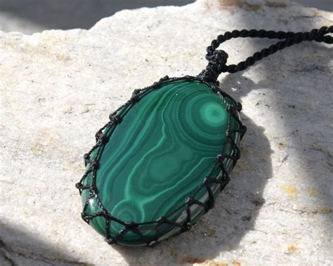 Buy Large Green Malachite Stone Jewelry Women's / Men's Online in India ...