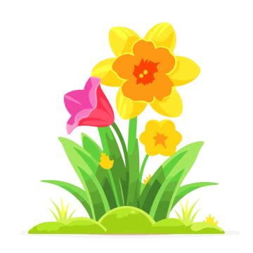 Free Spring Flower Clipart Vector Illustration Of Flowers Cartoon, Free Spring Flower, Clipart ...