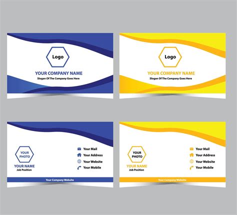 Business Card Template Collection Free Vector 11469066 Vector Art at ...