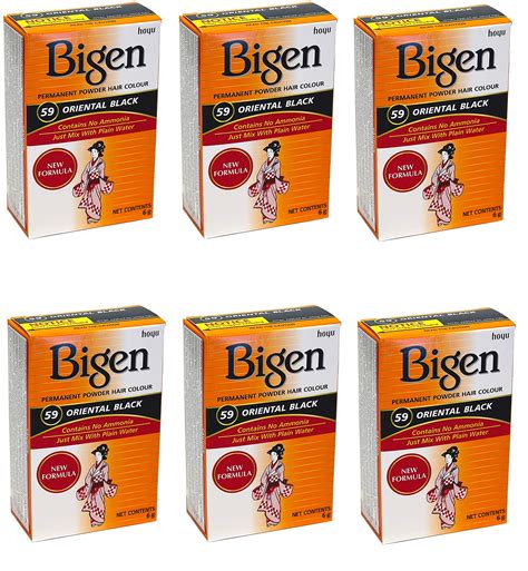 Buy Bigen Powder Hair Color #59 Oriental Black 0.21oz (6 Pack) Online.