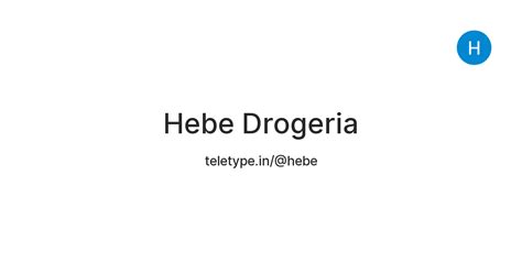 Hebe Drogeria — Teletype