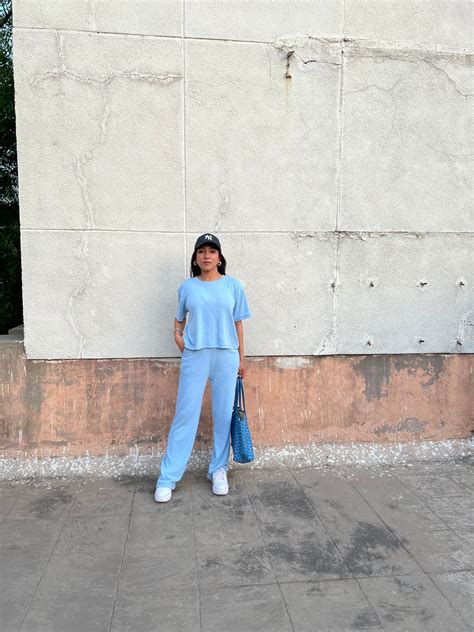 Sky blue RIB Co-ord – Obleka.in