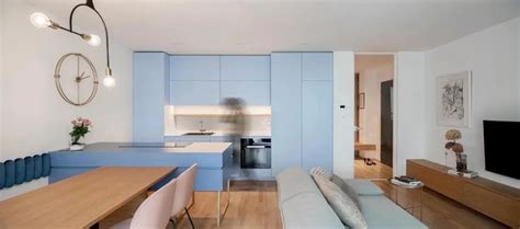 优雅柔美的蓝，62平米淑女主题公寓 - 设计之家