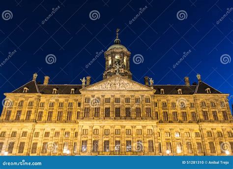 Royal Palace in Amsterdam, Netherlands Stock Photo - Image of ...