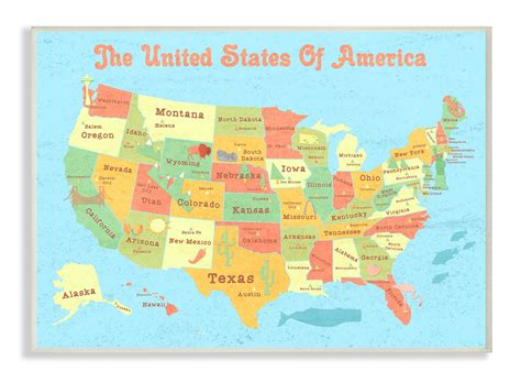 Us Physical Map For Kids