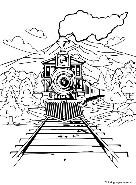 Polar Express Coloring Page Free Printable Pdf