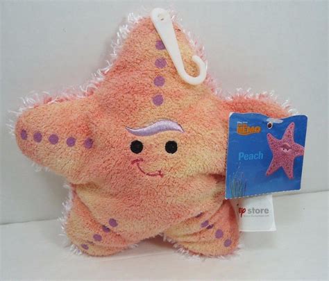 New Finding Nemo 7" PEACH THE STARFISH Plush Fuzzy Beanbag Disney Store ...