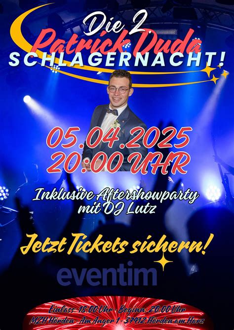 Schlagernacht mit Patrick Duda incl. After Show Party, Mehrzweckhalle ...