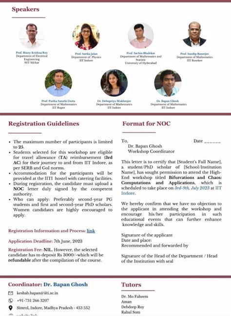 Workshops/Conferences in Mathematics – P Kalika