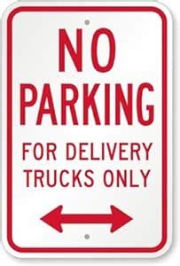 No Parking for delivery Trucks only Signage Sticker, PVC Waterproof ...