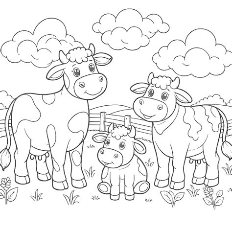 Cow Colouring Pictures