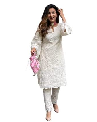 Balaji Fashion Women's Pure Cotton and Chikankari Embroidered for ...