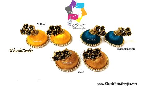 Silk Thread Jhumkas / Silk Jhumkas / Silk Thread Jhumka /Silk Thread ...