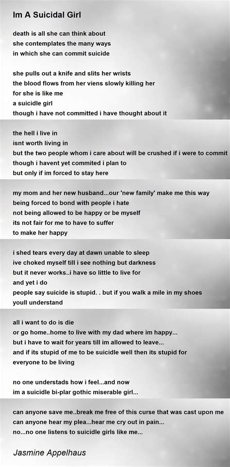 Suicidal Poems Make You Cry