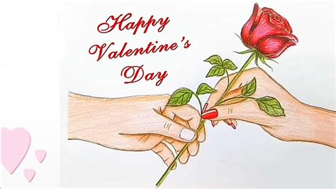 valentine's day drawing step by step - YouTube