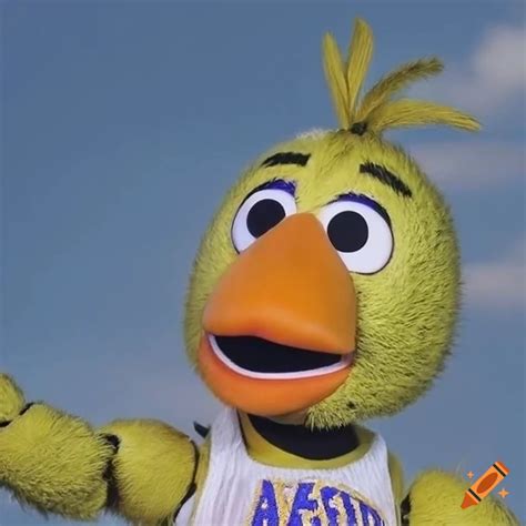 Up close shot of adorable chica the chicken from fnaf on Craiyon