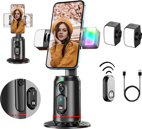 Dravina Al Face Tracking Phone Holder, 360° Rotation Face Body| Gesture ...