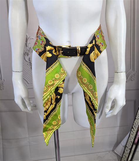 Gianni Versace Silk Scarf Belt For Sale at 1stDibs