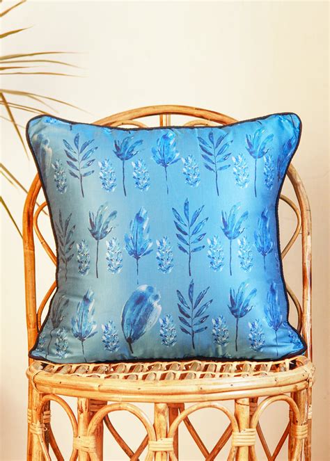 Get Handmade Teal Blue Cushion Covers - Set of 2 at ₹ 699 | LBB Shop