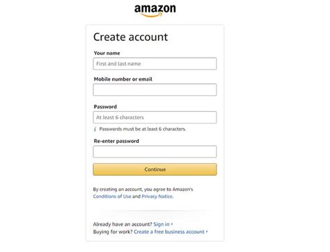 Image result for To Create a Amazon Account