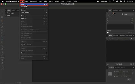 Image result for Affinity Publisher Menu Examples