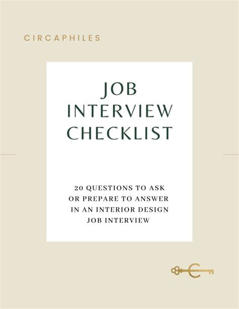 Job Interview Checklist Template 的图像结果