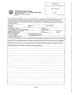 Fillable Online IG: Conflict of Interest - Decisions/Voting Statements ...