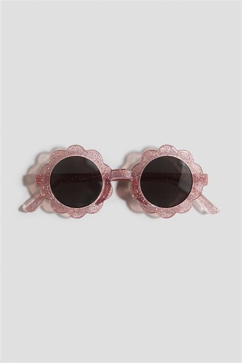 Flower-shaped sunglasses - Pink/Glittery - Kids | H&M IN