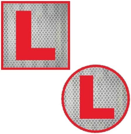 VVWV Reflective L- Board Vinyl Exterior Car Stickers Red 2 PCs (15 x 15 ...