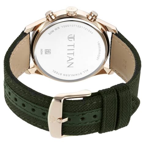 Buy Online Titan Neo Splash Green Dial Quartz Analog with Date Fabric ...