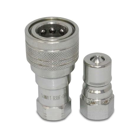 3/8" NPT ISO 7241-B Quick Disconnect Hydraulic Coupler Set