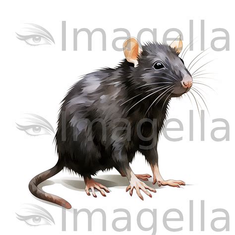 Rat Clipart in Chiaroscuro Art Style Artwork: 4K Vector & PNG in 2024 ...