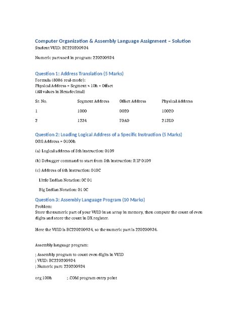 Assembly Language Assignment 的图像结果