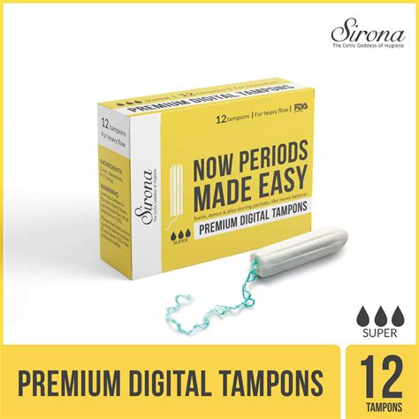 Buy Sirona Premium Digital Tampon Heavy Flow - 12 Pieces Online & Get ...