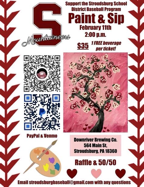 Stroudsburg High School Baseball Booster Club Paint and Sip, Downriver ...