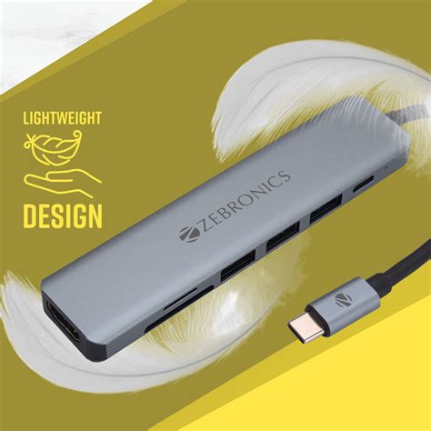 Zebronics TA700 - 7 in 1 Type C Multiport Adapter