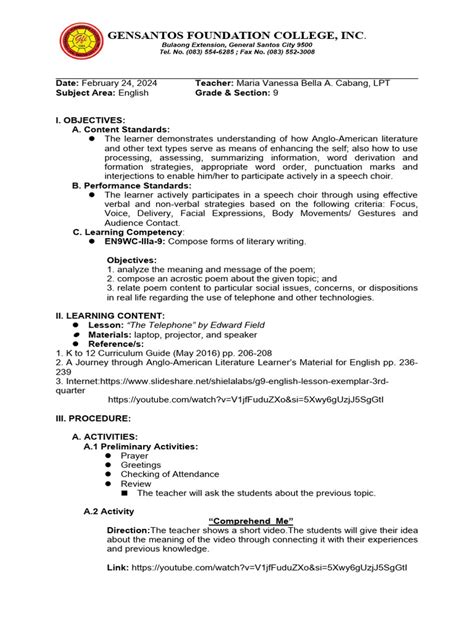 Module 2 Video Lesson Plan Examples TEFL 的图像结果