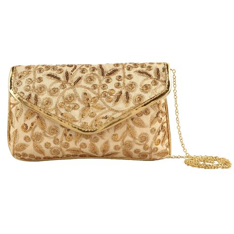 Kuber Industries Polyester Handcrafted Embroidered Women Clutch Women ...