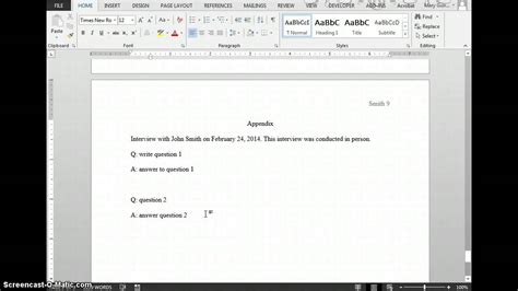 Image result for Interview Paper Example APA