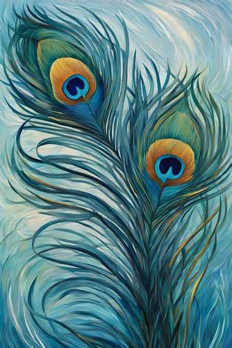 Elegant Peacock Feather Artwork for Spiritual Growth | Vastu Painting ...