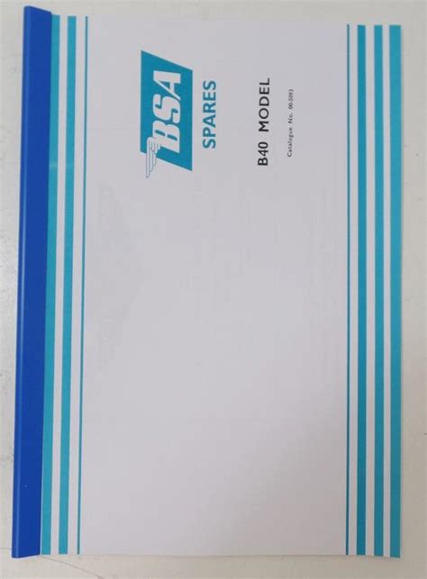 BSA B40 Parts Book 1961-64 Copy | BRITISH Only Austria Fahrzeughandel GmbH
