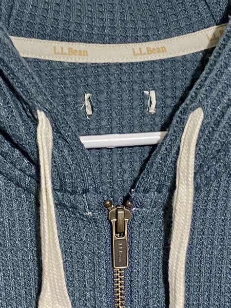 LL Bean Hoodie Teal Blue Full Zip Knit Sweater Sz XL Travel Outdoor ...