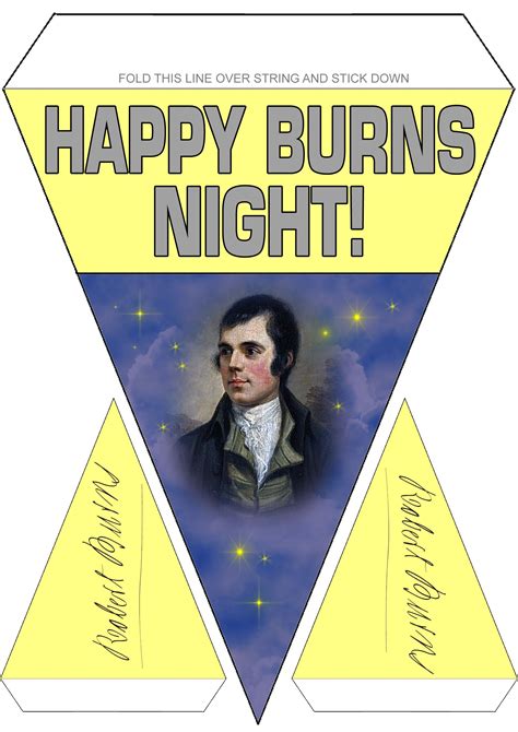 Burns Supper Bunting: Robert Burns Portrait | Burns day, Burns night ...