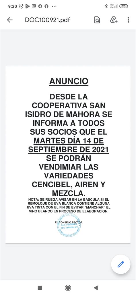 Anuncio Cooperativa San Isidro