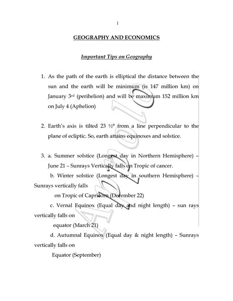 SOLUTION: GEOGRAPHY AND ECONOMICS - Studypool