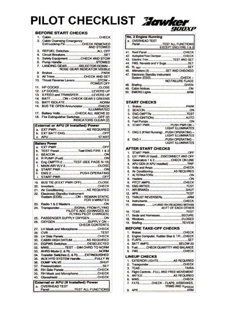 Image result for Pilot Checklist